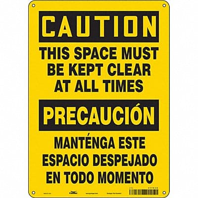 Safety Sign 14 in x 10 in Polyethylene