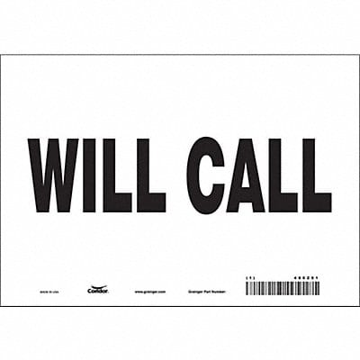 K1874 Safety Sign 7 in x 10 in Vinyl