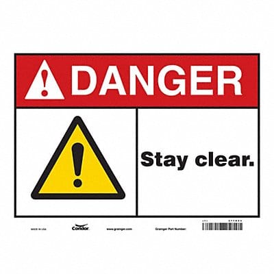 Safety Sign 10 in x 14 in Vinyl