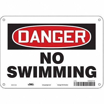 Safety Sign 7 in x 10 in Polyethylene