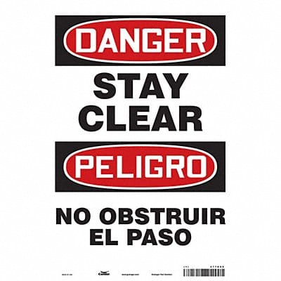 Safety Sign 14 in x 10 in Vinyl