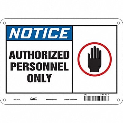 Safety Sign 7 in x 10 in Aluminum