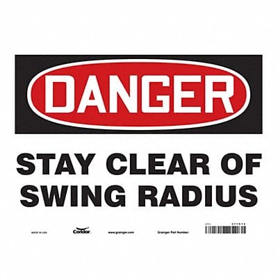 Safety Sign 10 in x 14 in Vinyl