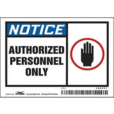 Safety Sign 3 1/2 inx5 in Vinyl