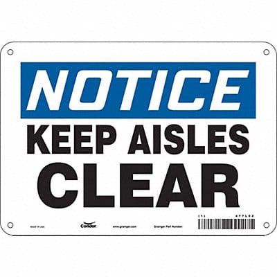 Safety Sign 7 in x 10 in Polyethylene