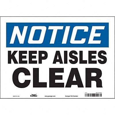 Safety Sign 10 in x 14 in Vinyl