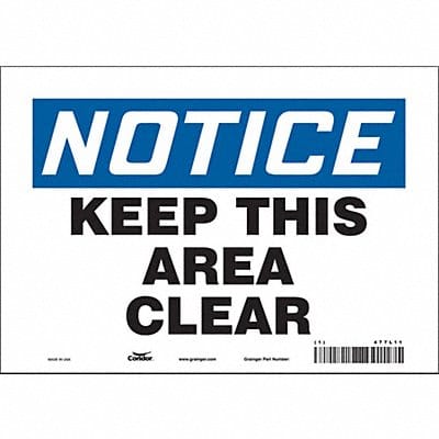 Safety Sign 7 in x 10 in Vinyl