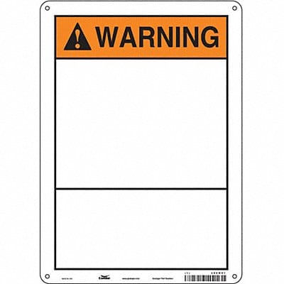 Safety Sign 14 inx10 in Polyethylene