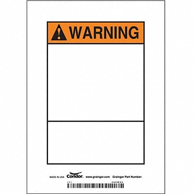 Safety Sign 7 inx5 in Vinyl