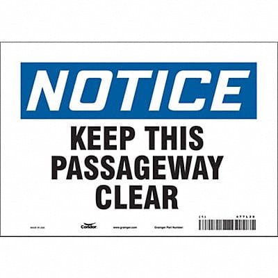 Safety Sign 7 in x 10 in Vinyl