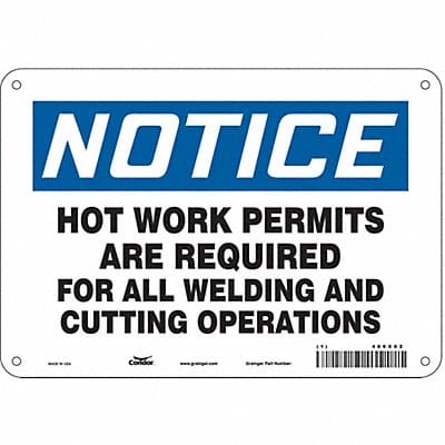 Safety Sign 7 in x 10 in Aluminum