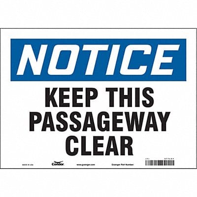 Safety Sign 10 in x 14 in Vinyl