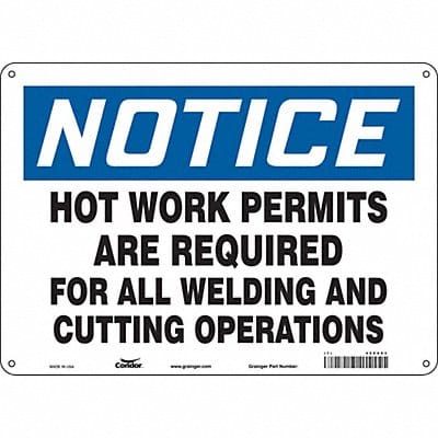 Safety Sign 10 inx14 in Aluminum