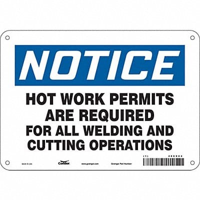 Safety Sign 7 inx10 in Polyethylene