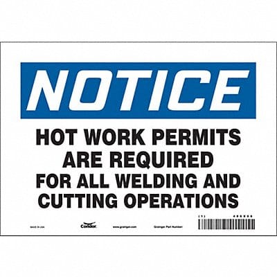 Safety Sign 7 in x 10 in Vinyl