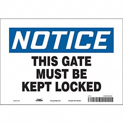 Safety Sign 7 in x 10 in Vinyl