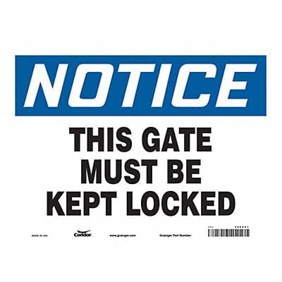 Safety Sign 10 in x 14 in Vinyl