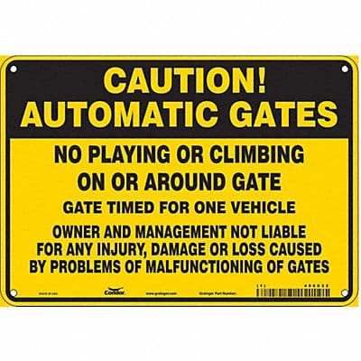 Safety Sign 7 in x 10 in Aluminum