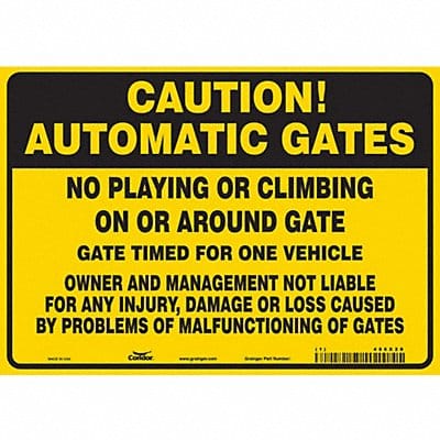 Safety Sign 7 in x 10 in Vinyl