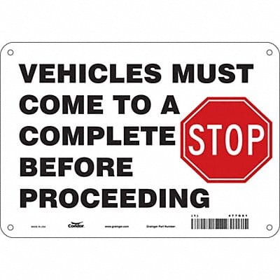 Safety Sign 7 inx10 in Polyethylene