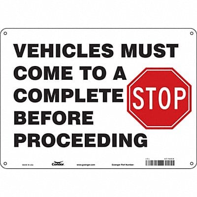 Safety Sign 10 inx14 in Polyethylene