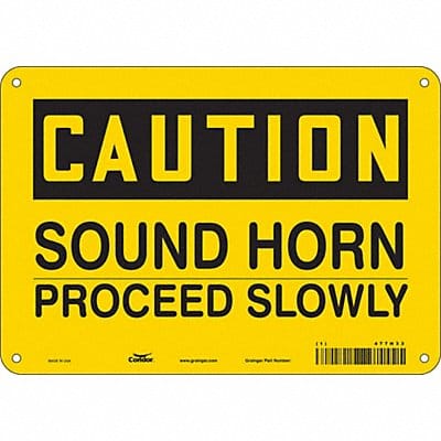 Safety Sign 7 in x 10 in Aluminum