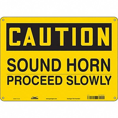 Safety Sign 10 inx14 in Polyethylene