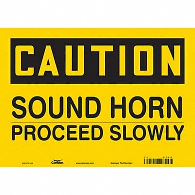 Safety Sign 10 inx14 in Vinyl