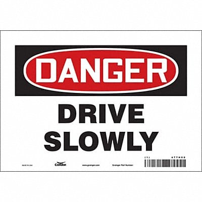 Safety Sign 7 inx10 in Vinyl