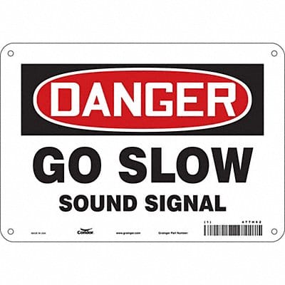 Safety Sign 7 in x 10 in Aluminum