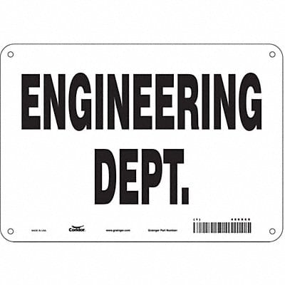 Safety Sign 7 in x 10 in Aluminum