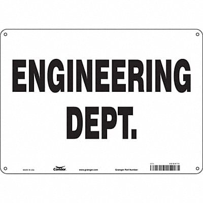 Safety Sign 10 in x 14 in Polyethylene