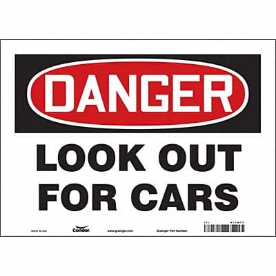 Safety Sign 10 inx14 in Vinyl