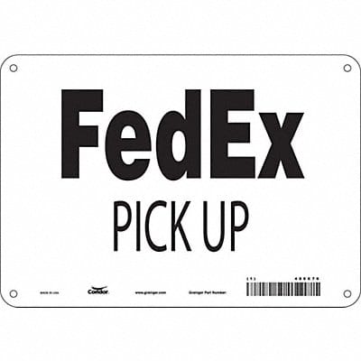 Safety Sign 7 in x 10 in Aluminum