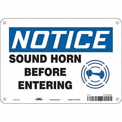 Safety Sign 7 inx10 in Polyethylene