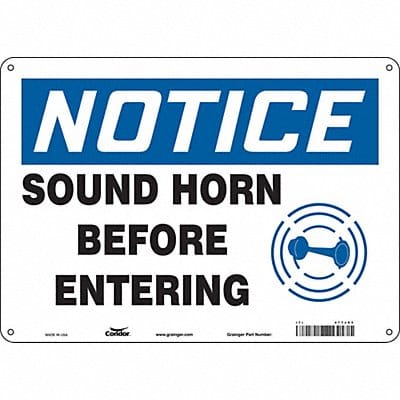 Safety Sign 10 in x 14 in Vinyl