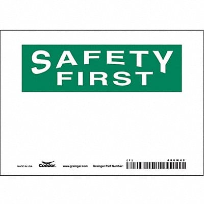 Safety Sign 5 inx7 in Vinyl