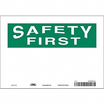 Safety Sign 7 inx10 in Vinyl