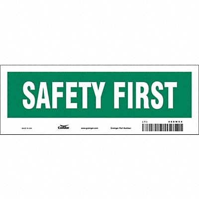Safety Sign 3.5in x 10in Vinyl