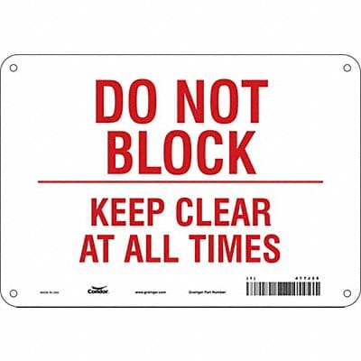 Safety Sign 7 in x 10 in Polyethylene