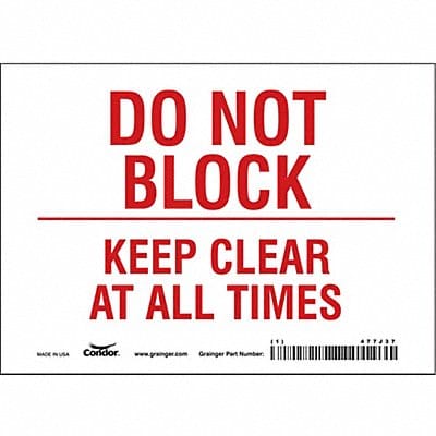 Safety Sign 5 in x 7 in Vinyl