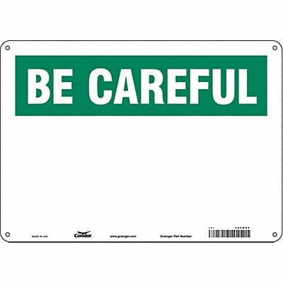 Safety Sign 10 in x 14 in Polyethylene