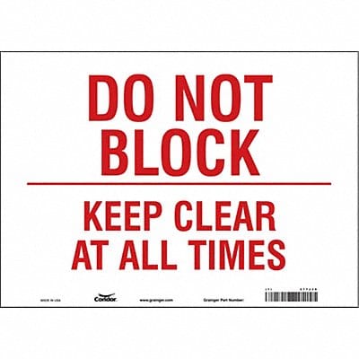 Safety Sign 10 in x 14 in Vinyl