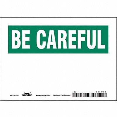 Safety Sign 5 inx7 in Vinyl