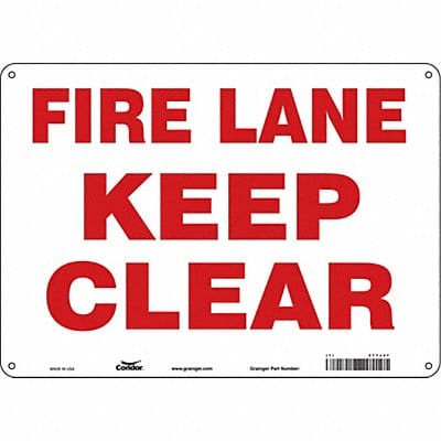 Safety Sign 10 in x 14 in Aluminum