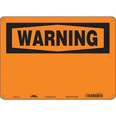 Safety Sign 10 inx14 in Polyethylene
