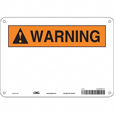 Safety Sign 7 in x 10 in Aluminum