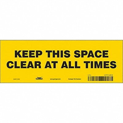 Safety Sign 3 1/2 in x 10 in Vinyl