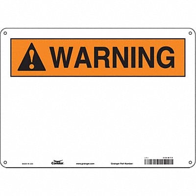 Safety Sign 10 inx14 in Polyethylene