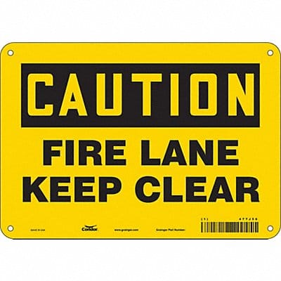 Safety Sign 7 in x 10 in Polyethylene